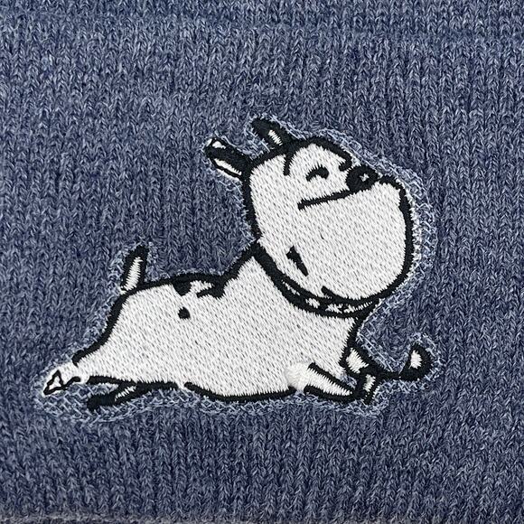 Mutts Sparky Unchained Beanie Sz O/S New $24 Heather Navy Knit Hat Stocking Cap - Picture 3 of 5